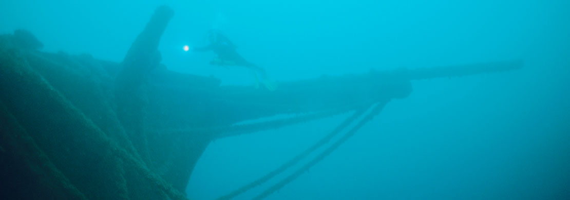 Bow of the Thomas Hume. We have a huge archive of photography reflecting several decades of traveling and pursuing special places above and under water.